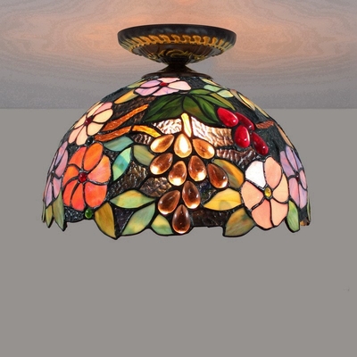 Tiffany lamp Europ Style 30cm semi flush mount ceiling Lights(WH-TA-13)