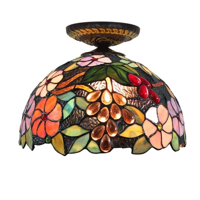 Tiffany lamp Europ Style 30cm semi flush mount ceiling Lights(WH-TA-13)