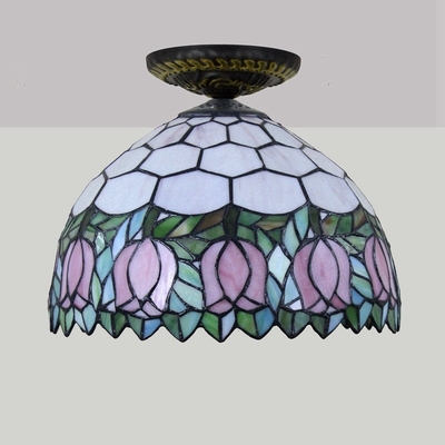 Tiffany pink color ceiling lamp dining room hallway sitting room light(WH-TA-17)