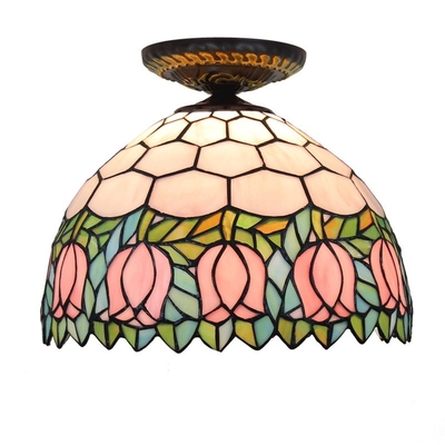 Tiffany pink color ceiling lamp dining room hallway sitting room light(WH-TA-17)