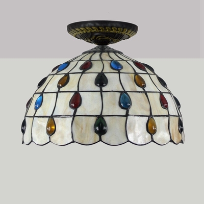 30cm European Tiffany colored glass restaurant bedroom aisle living room light（WH-TA-19)