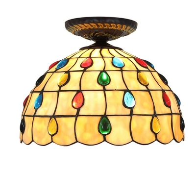 30cm European Tiffany colored glass restaurant bedroom aisle living room light（WH-TA-19)