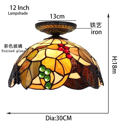 30cm European Luxury Tiffany stained glass ceiling led lamp(WH-TA-21)