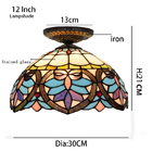 European Style Vintage Baroque Ceiling Lamp Stained Glass Light led surface mounted ceiling light(WH-TA-26)