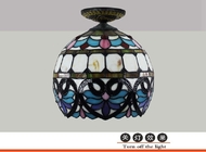 European-Style Lovely Baroque Tiffany Multi-Color Glass Restaurant Bedroom dining light hanging（WH-TA-29)