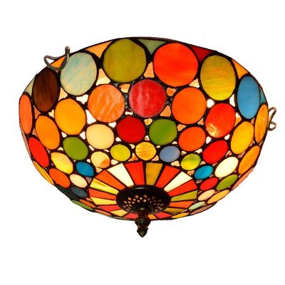 Creative Mediterranean retro stained glass aisle corridor balcony lobby bedroom bar ceiling lamp(WH-TA-34)