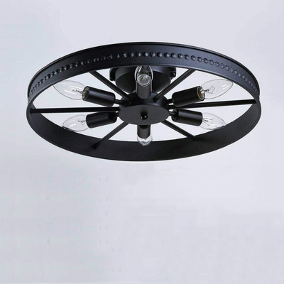 American Loft Industrial Light Design Round Iron Ceiling Lamp Bedroom light lamp retro(WH-LA-26)