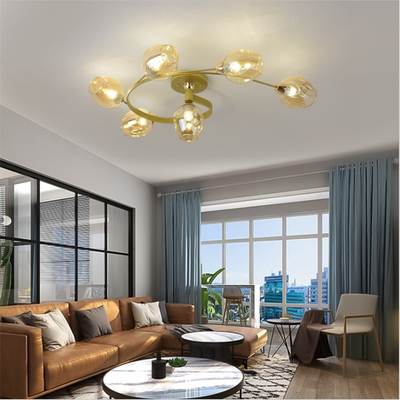 LED vintage ceiling lamp glass ceiling lamp Living Dining Room Kitchen retro chandelier(WH-LA-27)