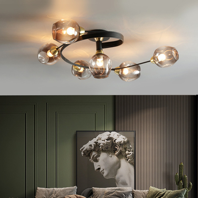 LED vintage ceiling lamp glass ceiling lamp Living Dining Room Kitchen retro chandelier(WH-LA-27)