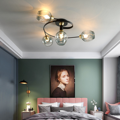 LED vintage ceiling lamp glass ceiling lamp Living Dining Room Kitchen retro chandelier(WH-LA-27)