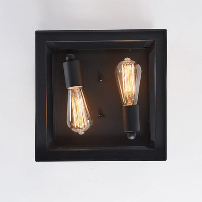Retro Wrought Iron Square Ceiling Lamp Farmhouse Ceiling Light Bedroom vintage style dining room lamp(WH-LA-29)