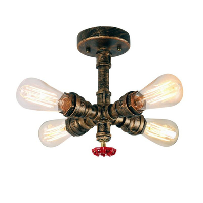 Industrial Vintage Water Pipes Pendant Light Chandelier Rustic Ceiling Lamp(WH-LA-30)