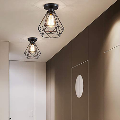 Metal Cage Ceiling lights Minimalist Corridor Hallway Ceiling Lamp(WH-LA-31)