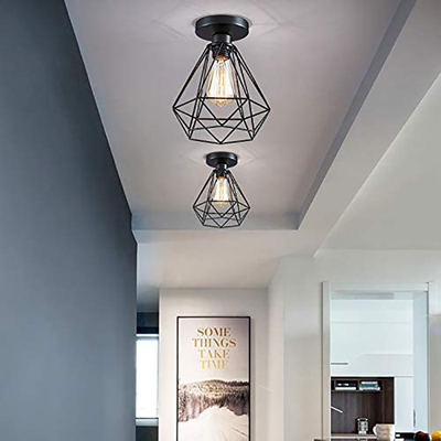 Metal Cage Ceiling lights Minimalist Corridor Hallway Ceiling Lamp(WH-LA-31)
