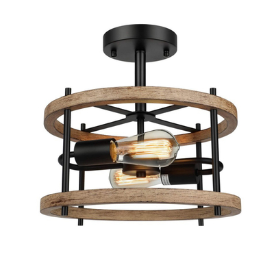 Vintage Chandelier Parlor Kitchen Home Decoration Wood Metal Lighting mid century ceiling lamp（WH-LA-38)
