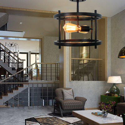 Vintage Chandelier Parlor Kitchen Home Decoration Wood Metal Lighting mid century ceiling lamp（WH-LA-38)