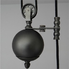 Retro Vintage Pully Pendant Lights Fixture Loft American Black Hanging Lamp(WH-VP-130)