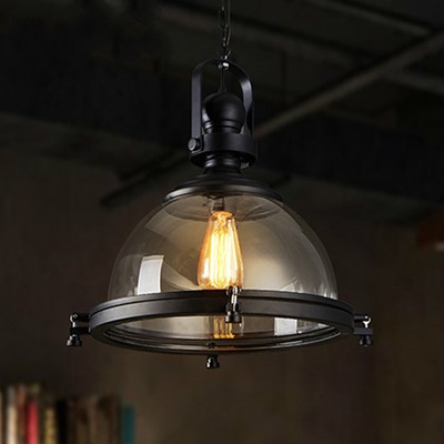 Loft Industrial Iron Glass Pendant Lamp Living room Bar Cafe Clothing retro pendant light(WH-VP-131)