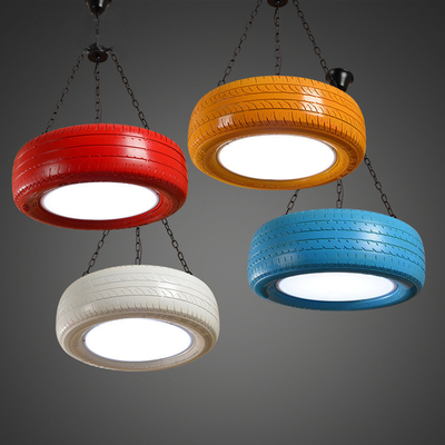 Loft Industrial Wind Tire Pendant Light Color LED Lamp Bead Hanging retro chandelier(WH-VP-132)