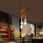 retro loft pendant lamp American Retro Industrial Style Hemp Rope Restaurant Coffee Bamboo Lighting(WH-VP-133)