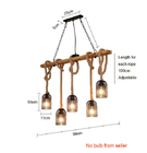 Loft Pendant Lamp Dining Room Restaurant Cafe Living Room Hemp Rope Wood Ceiling(WH-VP-134)