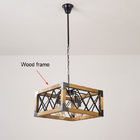 Vintage Loft Wood Chandelier Living Room Bedroom Dining Room Light Pendant Lamp(WH-VP-135)