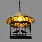 Industrial Loft Bird Cage Pendant Lamp Hemp Rope Chandelier Light(WH-VP-138)