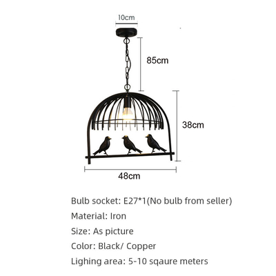 Nordic bird lights Bedroom dining room pendant lamp Amercian country droplight(WH-VP-139)