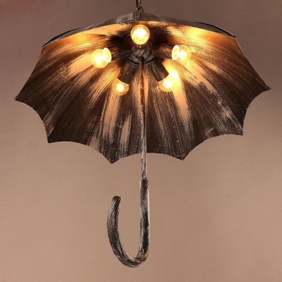 Retro creative umbrella lamp wind industrial loft do the old wrought iron chandelier（WH-VP-148)