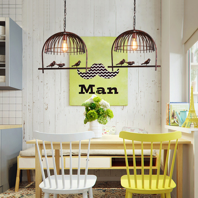 Creative Vintage Plant Pendant Lights Bird Cage Industrial Pendant Lamp(WH-VP-150)