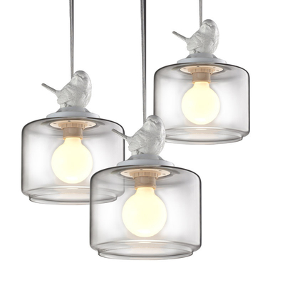 Glass Pendant Lamp Lanterns Restaurant Droplight Nordic Bird Hanglight(WH-VP-151)