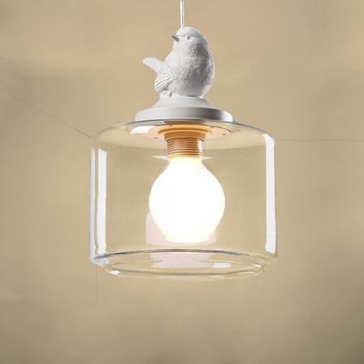 Glass Pendant Lamp Lanterns Restaurant Droplight Nordic Bird Hanglight(WH-VP-151)