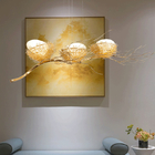 Gold Aluminium Steel Bird Nest Pendant Light Lamp loft Industial White Glass Egg Suspension Light(WH-VP-152)