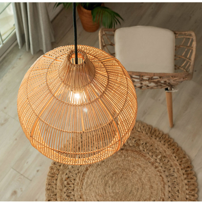 Vintage Rattan Pendant Lights Hand-woven Rattan Hanging Lamp Lights for Living Room Decoration  Light(WH-WP-23)