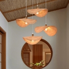 Chinese Hand Knitted Bamboo Pendant Lights Weaving Hanging Lamp Garden Restauran bamboo chandelier(WH-WP-26)