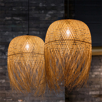 Japanese Tea Room Bamboo Pendant Lights Lighting Vintage Indoor Home Decor designer pendant light(WH-WP-28)