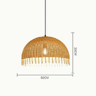 Wicker Rattan Shade Pendant Ligth Fixture Wire Asian Nordic Creative Hanging Ceiling Lamp Droplight(WH-WP-34)