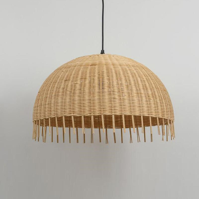 Wicker Rattan Shade Pendant Ligth Fixture Wire Asian Nordic Creative Hanging Ceiling Lamp Droplight(WH-WP-34)