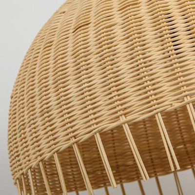 Wicker Rattan Shade Pendant Ligth Fixture Wire Asian Nordic Creative Hanging Ceiling Lamp Droplight(WH-WP-34)