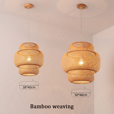 Bamboo Hand Woven Bamboo Art Chandelier Dining Rroom Bamboo Lantern Chandelier(WH-WP-35)