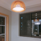 Modern minimalist restaurant bedroom pure bamboo art bamboo hand-woven chandelier(WH-WP-36)
