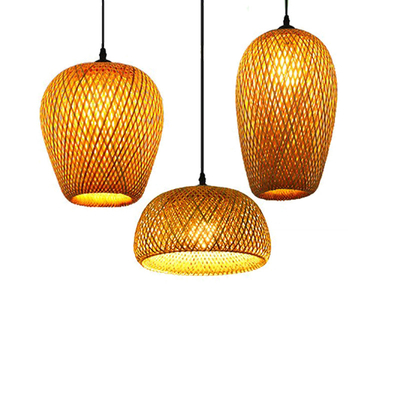 Chinese Hand Knitted Bamboo Art Pendant Lights Restaurant Caf Loft Hanging Pendant Lamp Fixture(WH-WP-37)