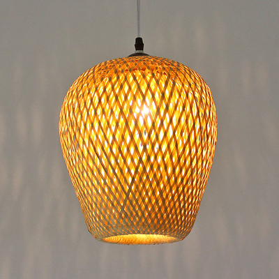 Chinese Hand Knitted Bamboo Art Pendant Lights Restaurant Caf Loft Hanging Pendant Lamp Fixture(WH-WP-37)