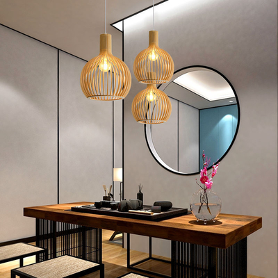 Modern hand made retro wooden pendant lights Japan style Tea Room Secto Octo 4241 Pendant lamp Droplight(WH-WP-41)