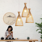 Handmade Bamboo Weaving Pendant lights Art Retro Cafe Bar Lounge Light(WH-WP-42)