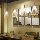 Handmade Bamboo Weaving Pendant lights Art Retro Cafe Bar Lounge Light(WH-WP-42)
