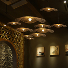Bamboo woven lotus leaf Pendant Lights Natural Rattan Wicker Chandeliers(WH-WP-43)