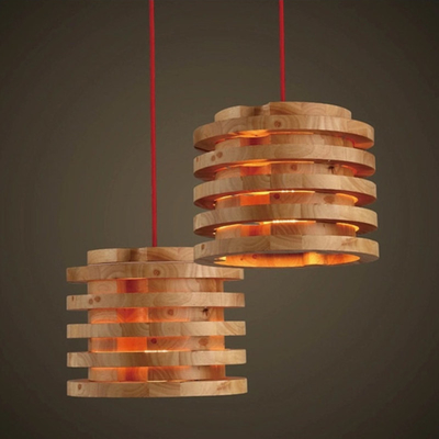 Creative wood Pendant Light Indoor Dining Room Foyer Home Adornment Pendant Light(WH-WP-44)