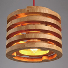 Creative wood Pendant Light Indoor Dining Room Foyer Home Adornment Pendant Light(WH-WP-44)