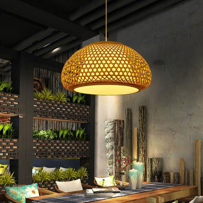 Hand Woven Bamboo Round Chandelier Southeast Asia Bamboo Lights Led Hanging Lamp(WH-WP-47)